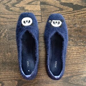 🐼Women's Navy Panda Flats